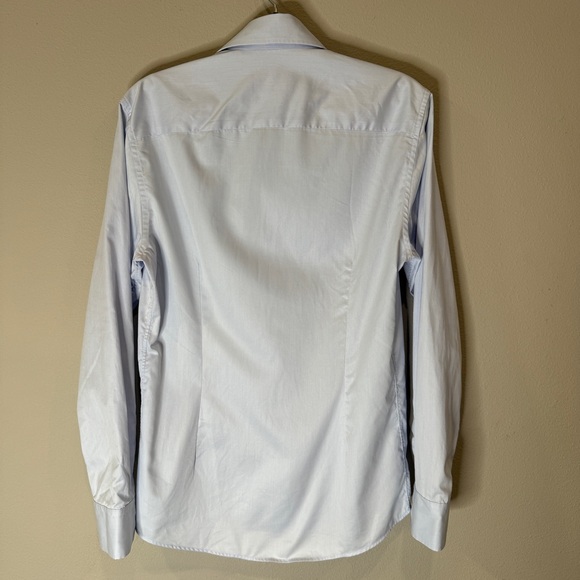 Stenströms Slimline Light Blue Twill Shirt Men’s 15 38 - Picture 5 of 9